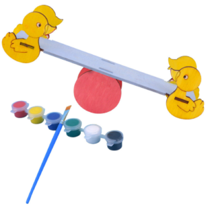 Pludo STEM Kit Mini Balancer – DIY Educational Toy for Kids 3–5 | Mont–2 Wooden Seesaw Balance Model