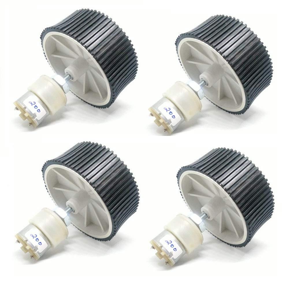 200 RPM GEAR MOTOR+10X4 WHEEL - SET OF 4